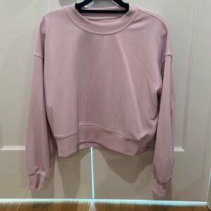 Lululemon Perfectly Oversized Ribbed Crop Crew sweatshirt, women’s, size 2